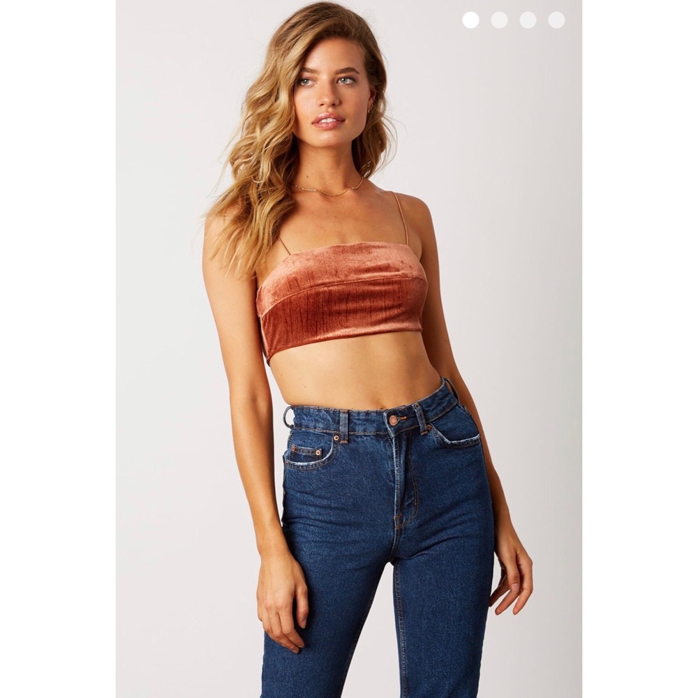 Velvet Crop Top - Copper